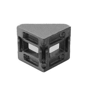CE承認20x20アルミニウム三角形溶接装飾角度ブラケットブラックナイロンキャップ付き - Product Image 3