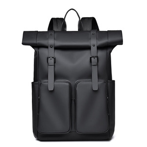 Custom Popular Roll Top Laptop Backpack Men Women Casual Daypack Laptop <b>Rucksack</b> <b>Large</b> Capacity Work Business College Backpack - Product Image 1