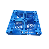 Palettes d'entrepôt en plastique recyclé robuste à usage intensif, à simple face, empilables à 6 voies, en HDPE et PP, charge statique de 7000 kg pour le transport de marchandises