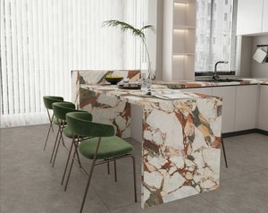 หินเผาสีชมพูเบลลี่แบบหยกเคลือบผิวแบบเผาพิเศษคุณภาพสูงสำหรับท็อปโต๊ะเครื่องแป้งในร่ม ท็อปโต๊ะ และการตกแต่ง - Product Image 1