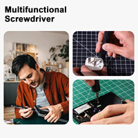 Jeu de tournevis électriques de précision 4 en 1 avec 2 embouts magnétiques et lumière LED, outils de réparation professionnels pour téléphone, appareil photo, montre