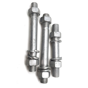 De acero DIN 940 grado 4,8, 5,8 de 6,8 m8 m10 HDG de doble final <span class=keywords><strong>perno</strong></span> <span class=keywords><strong>prisionero</strong></span> con tuercas y primavera arandelas - Product Image 5