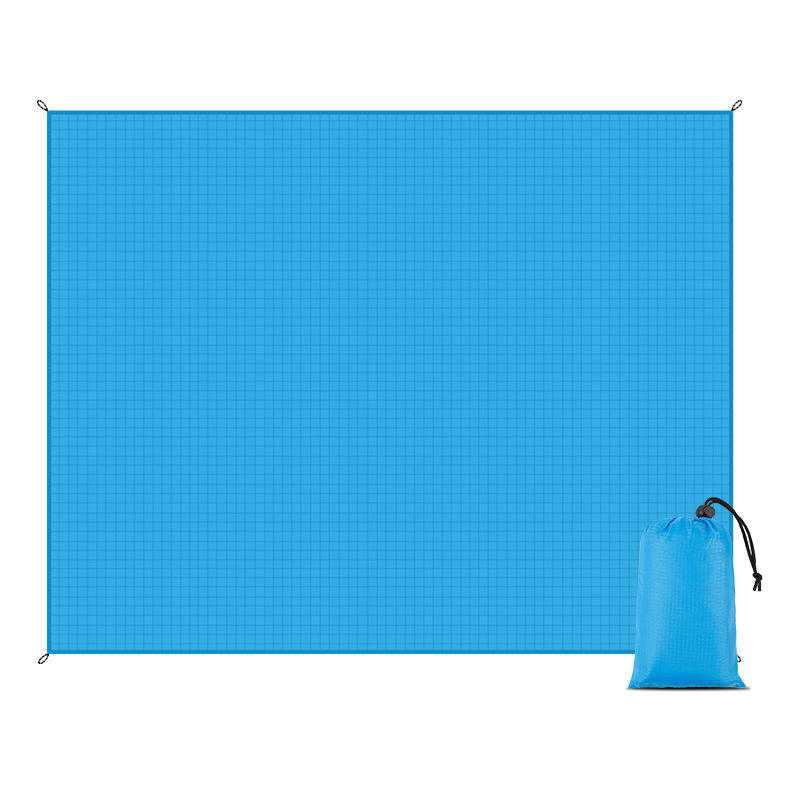 Alfombra de playa de tres secciones azul claro