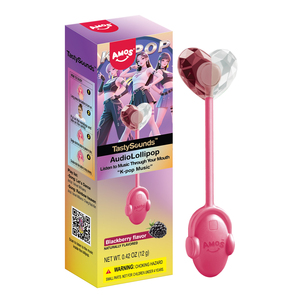 <span class=keywords><strong>Amos</strong></span> Tastysounds - Piruleta Musical con Sabor a Frambuesa Natural, Envuelta Individualmente - Product Image 1