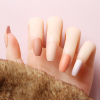 Ongles en acrylique faits à la main, vente en gros, 24 pièces, faux ongles faits à la main de haute qualité