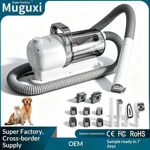 Ensemble de toilettage pour animaux de compagnie multifonctionnel électrique de luxe tout-en-un, aspirateur et tondeuse à poils alimentés par batterie pour chiens et chats - Product Image 2