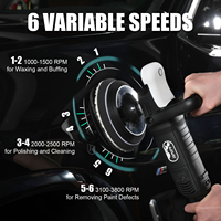 Polisseuse de voiture rotative à double action 1200W, 6 pouces (150mm), vitesse variable, pour le detailing automobile, le cirage et le polissage des sols, 110-240V 1