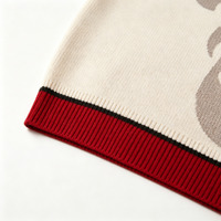 Pull en tricot personnalisé OEM, sweat-shirts décontractés pour hommes, pull en tricot jacquard à col rond à manches courtes avec logo pour hommes