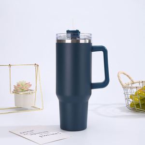 Gobelet de voyage H1.0 pour voiture, 40 oz, à double paroi isolée, avec couvercle, paille et base antidérapante, personnalisable avec logo ODM - Product Image 3