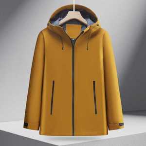 Chaqueta Cortavientos con Capucha, Color Sólido, Unisex, con Forro Interior, Ropa de Trabajo de Invierno - Product Image 3