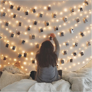 20 LED Copper Photo Clip <b>Light</b> String Garland Indoor IP44 <b>Battery</b> <b>Operated</b> <b>Fairy</b> String <b>Lights</b> for Christmas Decorations - Product Image 3