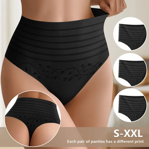 Culottes gainantes taille haute Mead pour femme, grandes tailles, avec contrôle du ventre, entrejambe en coton, tissu en nylon - Product Image 3