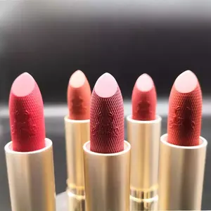 Cadeau de maquillage rouge à lèvres mat couleur or velours hydratant imperméable longue durée rouge à lèvres Rose mat