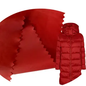 High Quality Puffer Jackets Fabric Customized Colors 20D Glossy Twill Nylon Fabric PU Coated