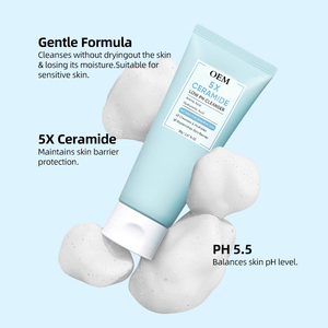 OEM Organique <span class=keywords><strong>Visage</strong></span> Céramide Acide Aminé Niacinamide <span class=keywords><strong>Nettoyant</strong></span> <span class=keywords><strong>Visage</strong></span> <span class=keywords><strong>Nettoyant</strong></span> Pour Peaux Sensibles Doux Lavage Du <span class=keywords><strong>Visage</strong></span> <span class=keywords><strong>Et</strong></span> Hydratation - Product Image 2