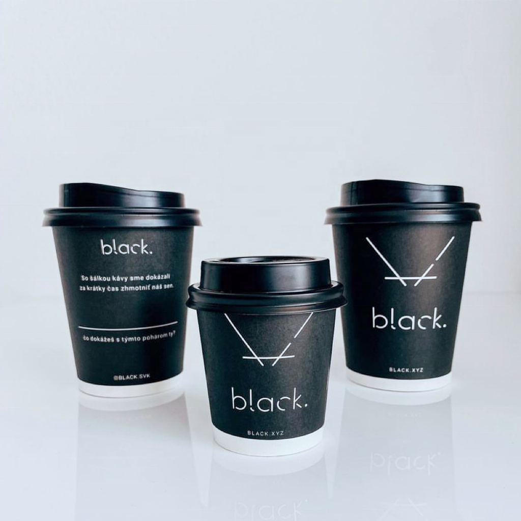 Custom Coffee Packaging Solutions Disposable Double Wall Paper Cup With pp Lids