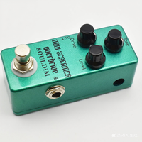 Pédale d'effet de guitare électrique professionnelle mini portable, distorsion, surcharge, delay, chorus, vibrato, en métal durable, fabriquée en Chine