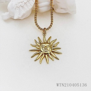 Bijoux de mode classique métal soleil fleur tournesol Mansing étoile pendentif colliers pour femmes accessoires - Product Image 4