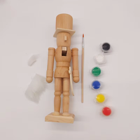 Ornements en bois non peints de 23 cm, décorations brutes, DIY Casse-Noisette à peindre pour kit de peinture
