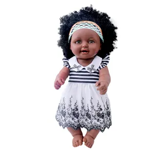 TUSALMO थोक बिक्री 48 सेमी 19 इंच बंदू पोनीटेल अफ्रीकी बाल अफ्रीकी गुड़िया बच्चों के लिए बेबी गुड़िया