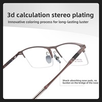 2484 Montures de lunettes semi-cerclées unisexe, légères et durables, au design carré haut de gamme, pour usage quotidien