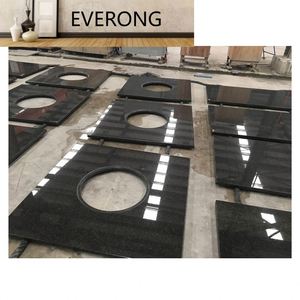 Customized Black Pearl Granite Countertop Vanity <strong>Top</strong> Square Round <strong>Fire</strong> <strong>Pits</strong> <strong>Table</strong> <strong>Top</strong> Polished Leathered Finish - Product Image 1