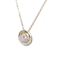 Yadis Pernyataan Rantai Perhiasan Joyas Emas Diisi 14K Sterling 925 Berlian Perak Moissanite Liontin Kalung untuk Wanita