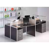 Poste de travail de bureau personnalisé pour centre d'appels avec cloison de séparation de bureau au design moderne