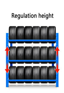 رف تخزين لإطارات السيارات معدني من الفولاذ لأغراض صناعية شاقة - Product Image 4