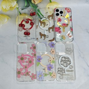 Coque de téléphone transparente motif cerise, léopard et floral, protection transparente pour iPhone 6 7 X 11 12 13 14 <span class=keywords><strong>15</strong></span> 16 17 Pro Max Samsung - Product Image 2