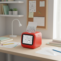 Imprimante créative IA pour codes-barres et photos instantanées pour enfants, commande vocale 21 langues, batterie 1300 mAh - Topjoy Stock