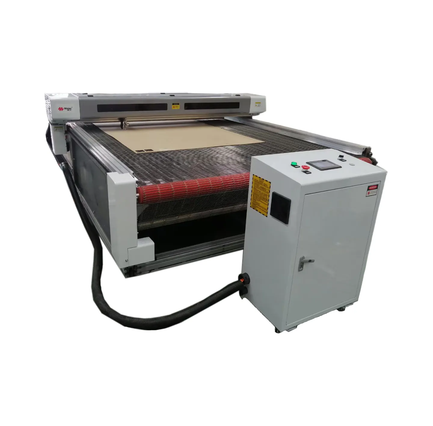 Industrial Automatic Textile Plotter Fabric Format CNC Co2 Laser vestuário padrão cortador 150w Cutting Table Machine Ruida Reci W6