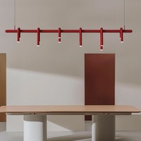 Luminaire suspendu en forme de U de style nordique moderne, barre longue en fer forgé pour la maison, le restaurant, l'hôtel, les lustres de bar