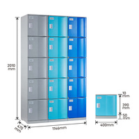 Casier intelligent Toppla moderne en plastique ABS pour lycée, casier de plage intelligent, casier de gym à empreinte digitale, armoire scolaire pour enfants