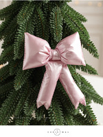 Weihnachtliche Dekorative Matte Samt-Metallic-Folienstoff-Schleifen Mini-Weihnachtsbaum-Schleifen Hängende Kleine Weihnachtsschleifen