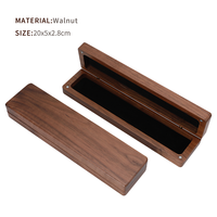Boîte à stylos magnétique en noyer avec logo gravé personnalisé – Cadeau idéal pour anniversaire, Fête des Enseignants, Noël – Rangement en bois pour papeterie