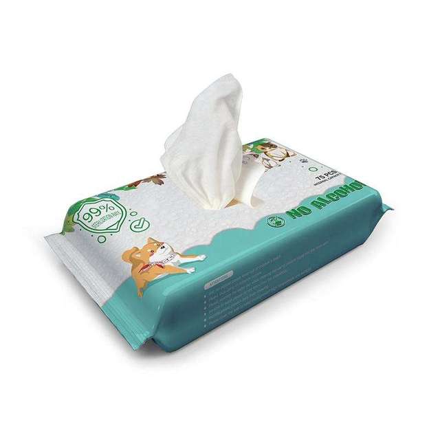 Portable Soft Mild Formula Non Woven Pet Wet Wipes for Cats Dogs Grooming Cleaning OEM Packaging Wholesale