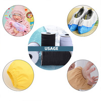 Bande élastique en tricot noir et blanc pour vêtements, bande plate élastique de qualité pour la couture