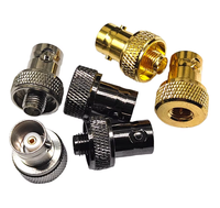 Adaptateur RF BNC Femelle vers SMA Mâle / SMA Femelle, Connecteur Coaxial Plaqué Or / Nickel / Noir pour Talkie-Walkie et Caméra CCTV