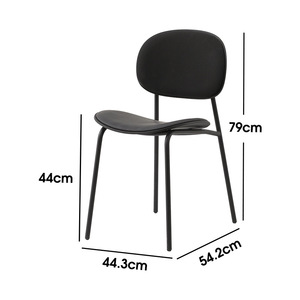 Silla de Comedor Tapizada en Tela con Respaldo de PU, Diseño Simple para Hogar, Cafetería, Restaurante, Uso Adulto - Product Image 5