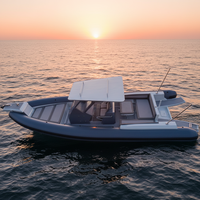 RIB 860 28.7ft Double coque en aluminium profonde en V RIB gonflable Hypalon/bateau en PVC avec T Top