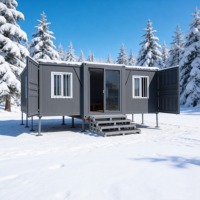 Maison conteneur modulaire à double aile, grande envergure, en kit, bloc multi-étages pour projet de construction et plan directeur de logement