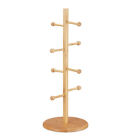 Porte-bretzels en forme d'arbre en bambou avec bras suspendus Donuts Bagels et support à crochet pour saucisses