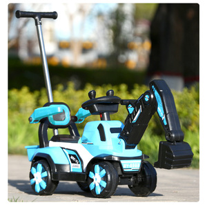 Auto <span class=keywords><strong>Elettrica</strong></span> Economica per Bambini, Veicolo da Costruzione a 4 Ruote con Maniglia di Spinta - Product Image 5
