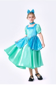 Disfraz de Cosplay Animado para Niñas, Vestido de Princesa <span class=keywords><strong>Ariel</strong></span> de <span class=keywords><strong>la</strong></span> <span class=keywords><strong>Sirenita</strong></span>, Poliéster, Fiesta, Festival, Juego de Roles, Actuación - Product Image 3