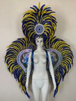 Disfraz de Samba con Plumas para Actuaciones Transfronterizas, Carnaval, Halloween, Accesorios para la Cabeza