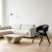 Chaise de salle à manger traditionnelle et moderne avec pieds en bois et revêtement en similicuir pour la maison, le bureau, la salle de sport, les hôtels et les restaurants