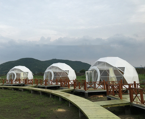 Dôme géodésique toutes saisons pour le camping hivernal en zone montagneuse froide, <span class=keywords><strong>tente</strong></span> igloo isolée et chaude avec structure robuste - Product Image 1