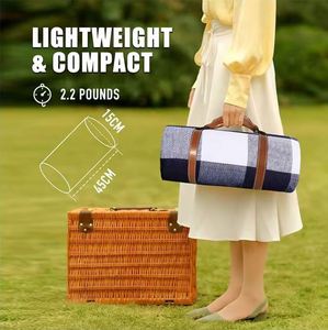 Échantillon gratuit de couverture de pique-nique imperméable pliable à 3 couches pour l'extérieur - Product Image 3