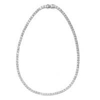 Chaîne Tennis RQ en Argent 925 de 4 mm pour Homme, Bijoux Italiens en Zircon Cubique, Design Papillon Tendance